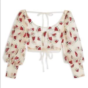 NWT Topshop Watermelon Top